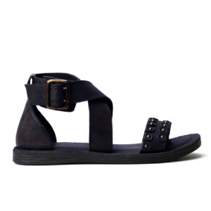 Kompanero Althea black studded leather sandal