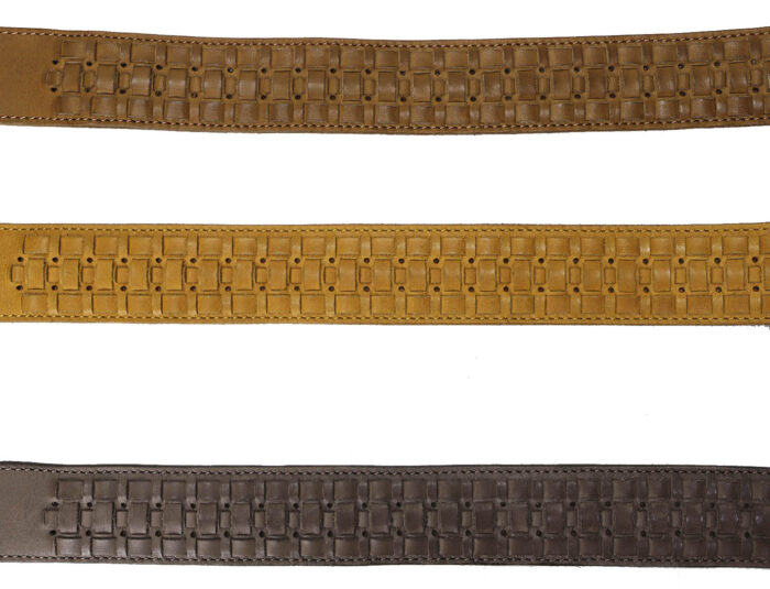Kompanero Jaipur leather woven boho belt details